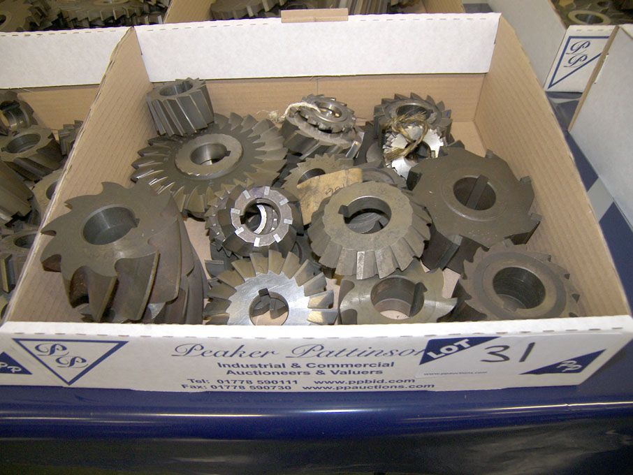 Qty HSS side & face milling cutters to 6" dia appr...