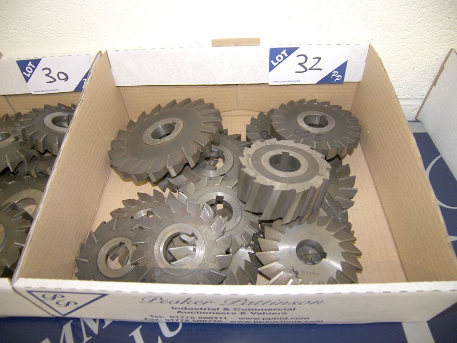 Qty HSS side & face milling cutters to 6" dia appr...