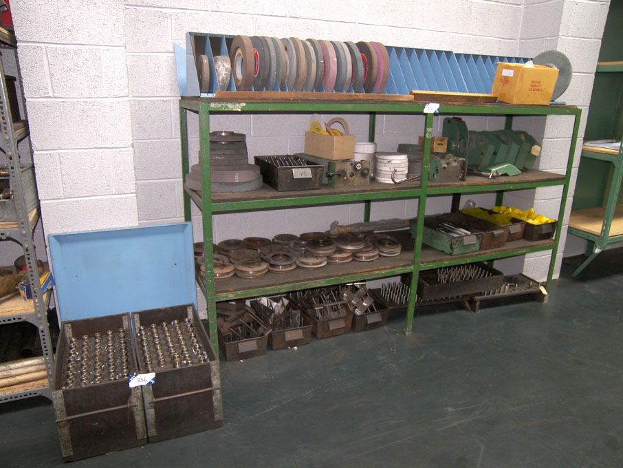 2 bays light duty storage racking with grinder spa...