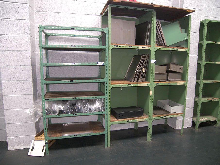 3 bays light duty storage racking with grinder spa...