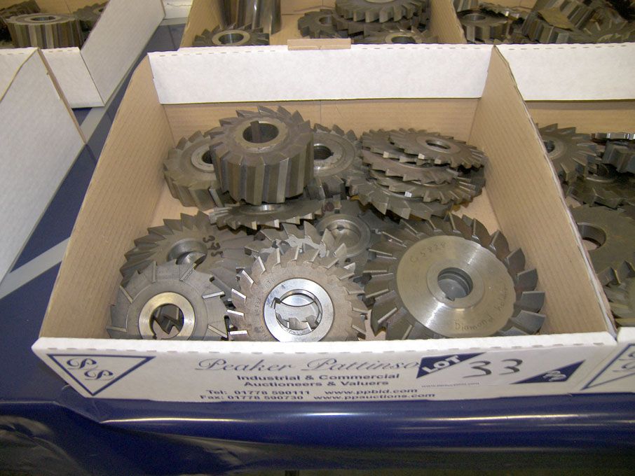 Qty HSS side & face milling cutters to 6" dia appr...