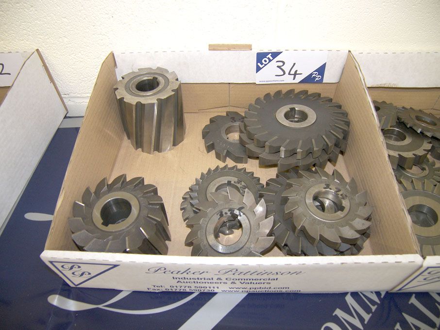 Qty HSS side & face milling cutters to 6" dia appr...