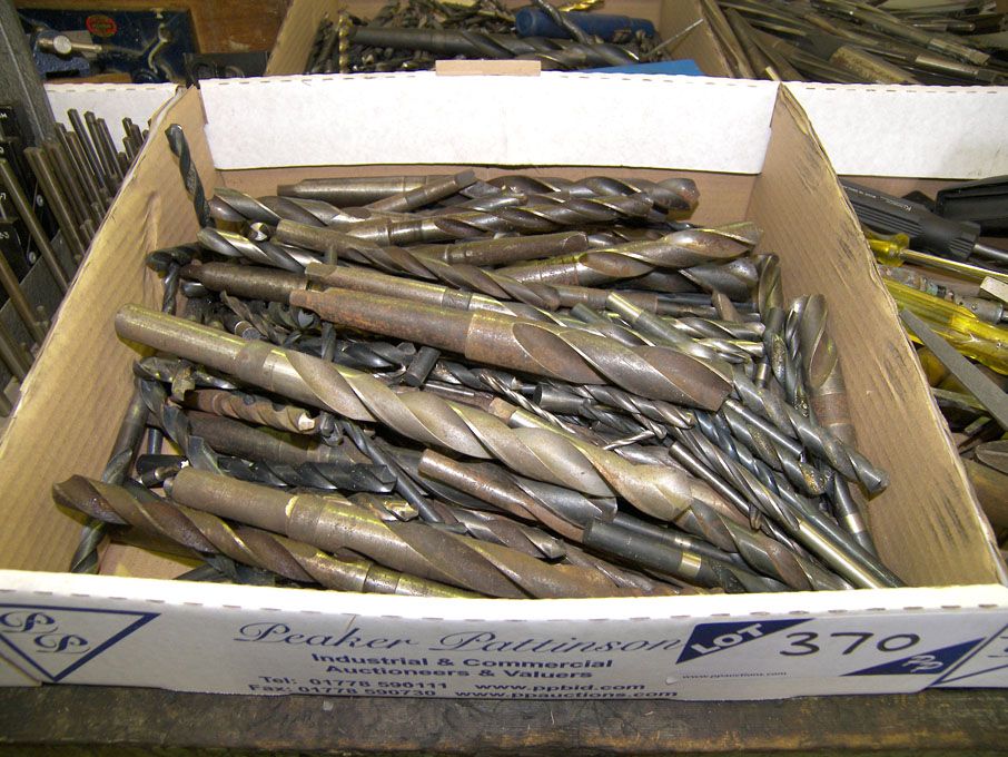Qty HSS taper shank twist drills to 3/4" appr...