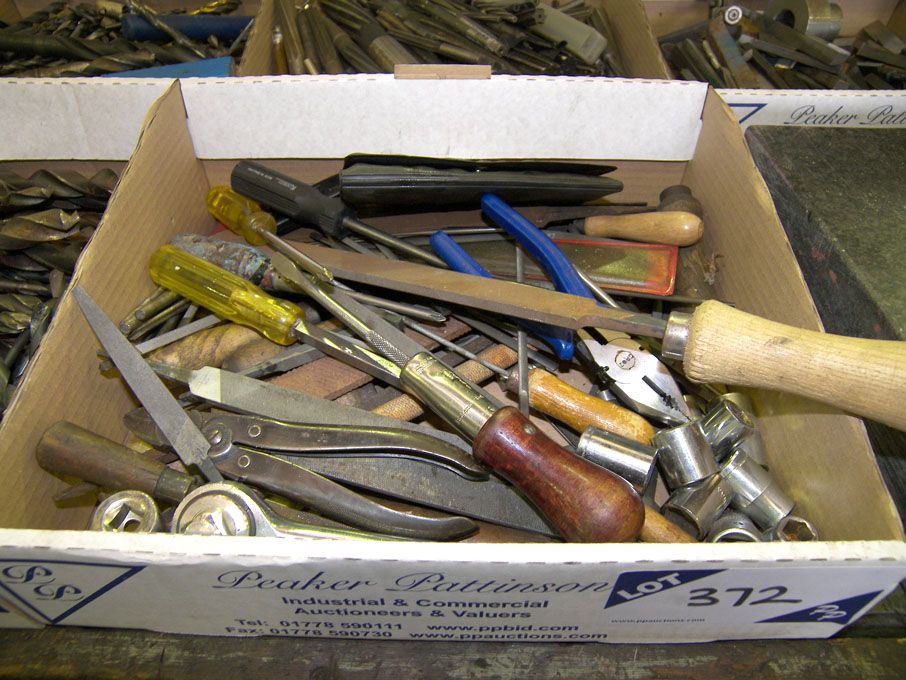 Qty various tools inc: files, spanners, screwdrive...
