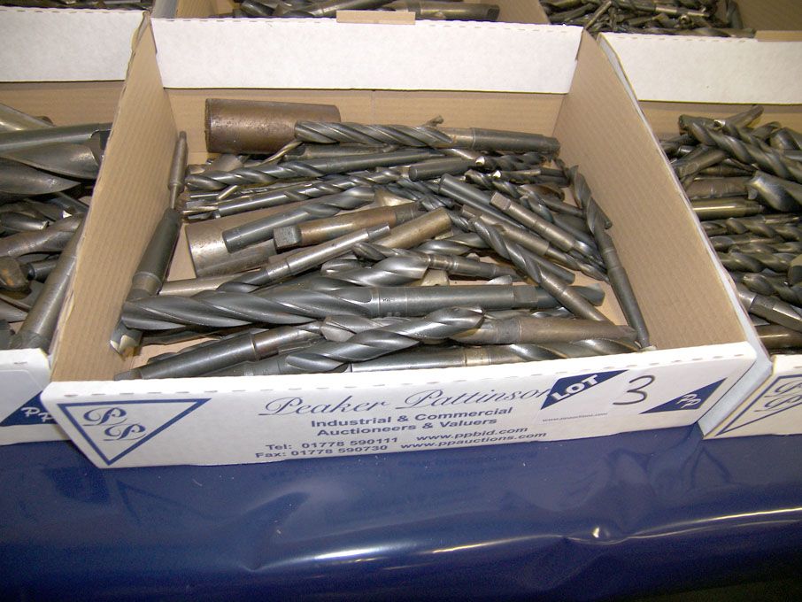 Qty HSS taper shank twist drills to 3/4" approx