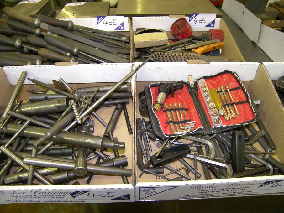 Qty spanners, files, Allen keys, hole jaws etc in...