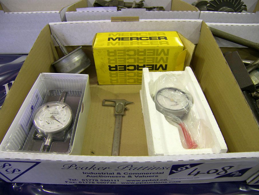 2x Mercer dial gauges, Shardlow mic head