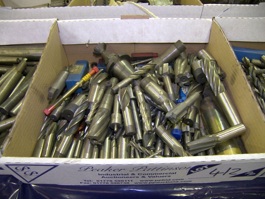 Qty HSS end mills, slot drills to 30mm approx
