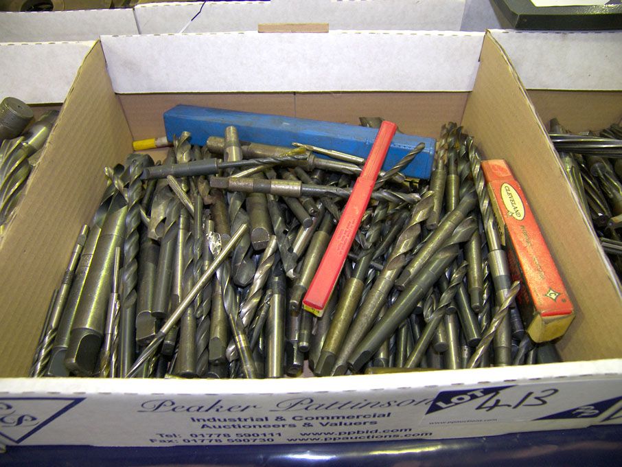 Qty HSS taper shank twist drills to 25mm approx