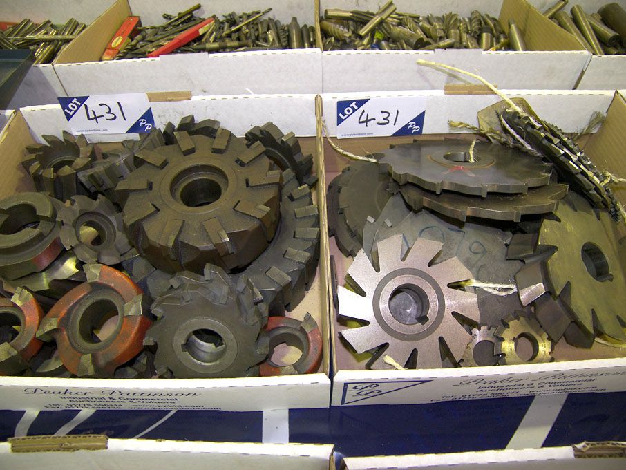 Qty HSS side & face milling cutters to 8" approx i...