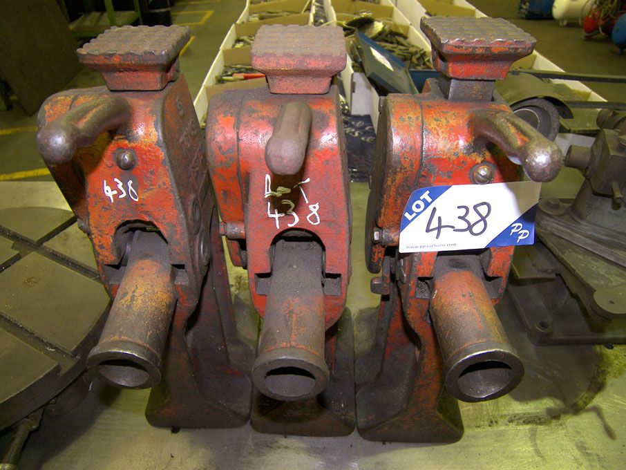 3x Rotary Hobs 5 ton lifting jacks