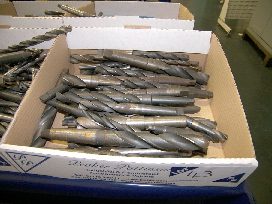 Qty HSS taper shank twist drills to 1" approx