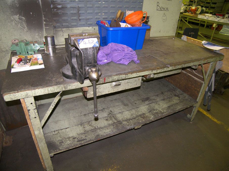 1800x700mm work bench with Record No25 bench vice