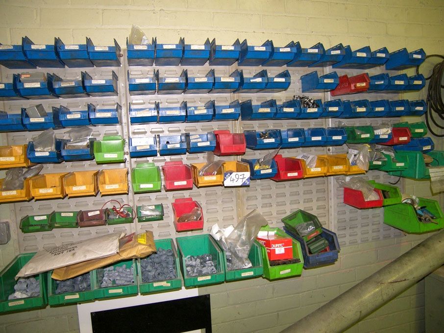 Wall type storage unit with contents inc: springs,...