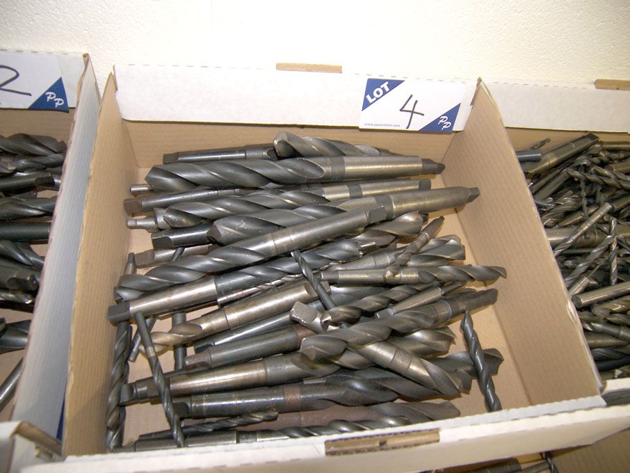 Qty HSS taper shank twist drills to 1" approx