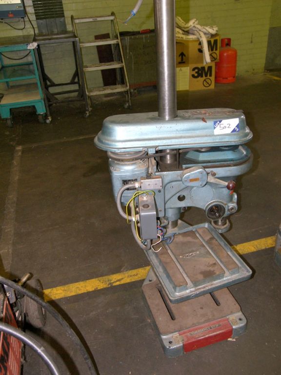 Meddings single spindle pillar drill, 14x12" RF ta...