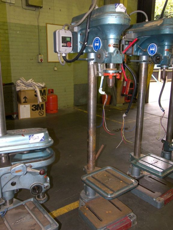 Meddings single spindle pillar drill, 14x12" RF ta...