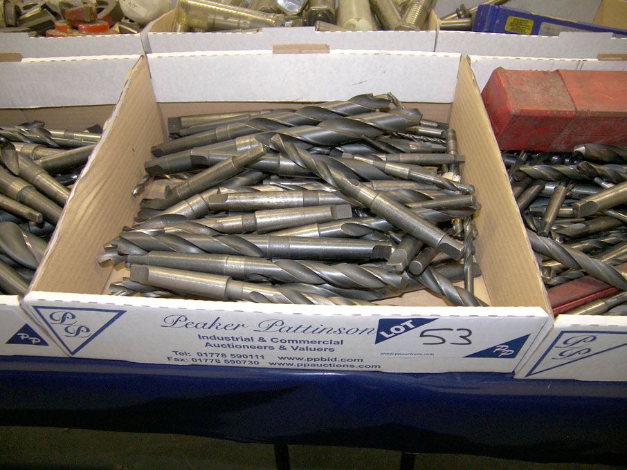 Qty HSS taper shank twist drills to 1" approx