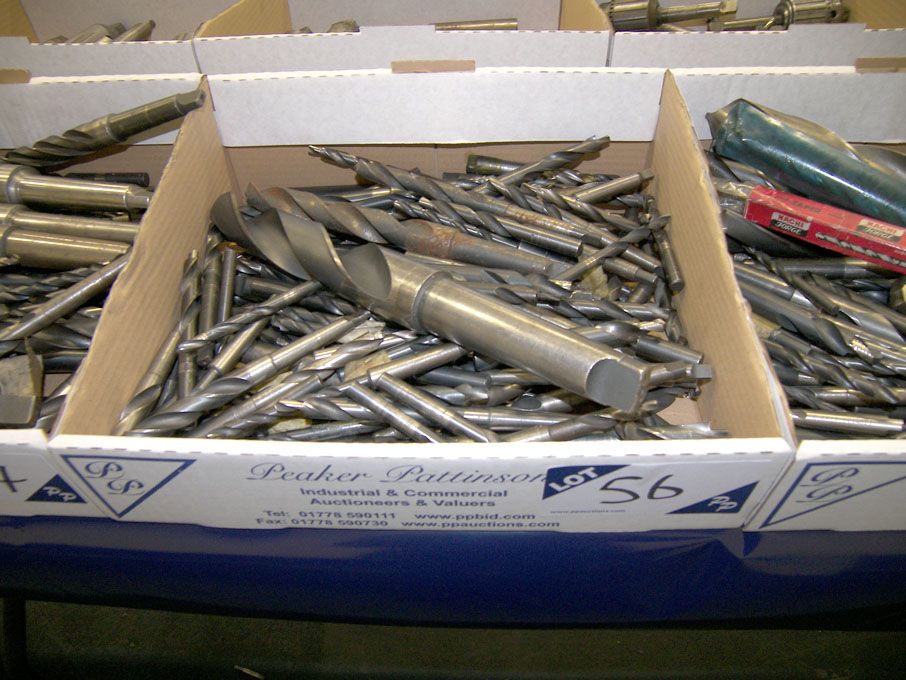 Qty HSS taper shank twist drills to 1 31/64" appro...