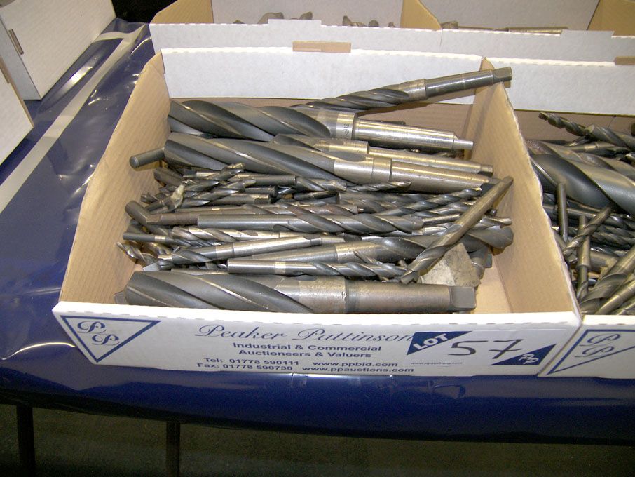 Qty HSS taper shank twist drills to 1 15/32" appro...