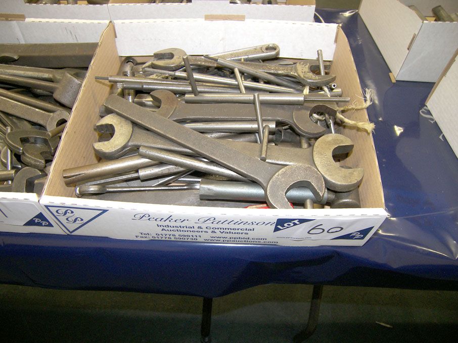 Qty various size spanners etc as lotted