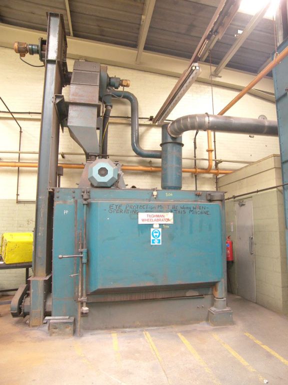 Tilghman Wheelabrator shot blast, 1400mm dia table...
