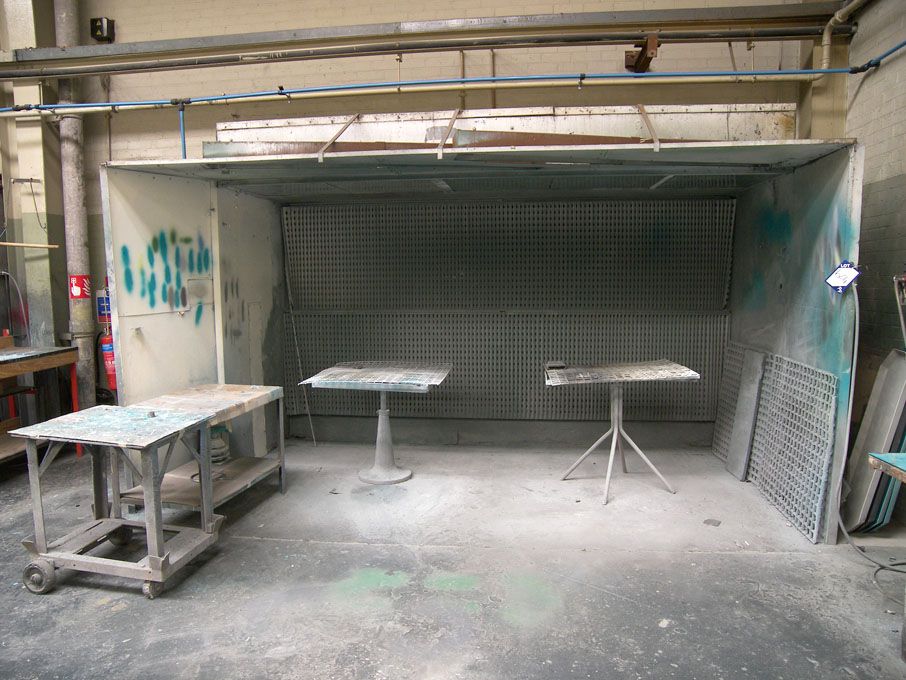 4100x2100mm aperture powder spray booth with filtr...