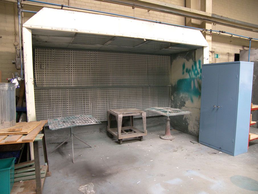 3500x2300mm aperture powder spray booth with filtr...
