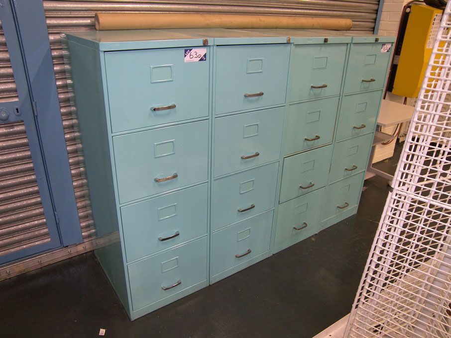 4x Triumph 4 drawer metal filing cabinet & 2x meta...