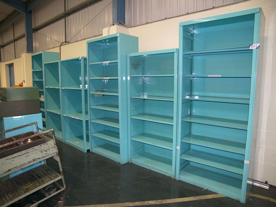 6x metal light duty multishelf storage cabinets