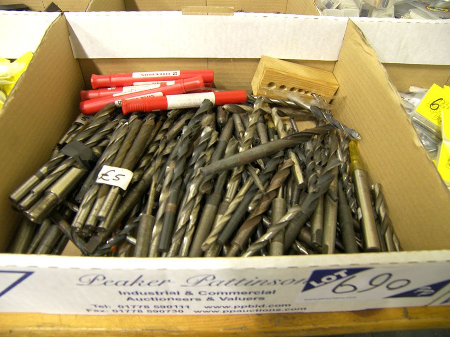 Qty HSS taper shank twist drills to 15mm approx