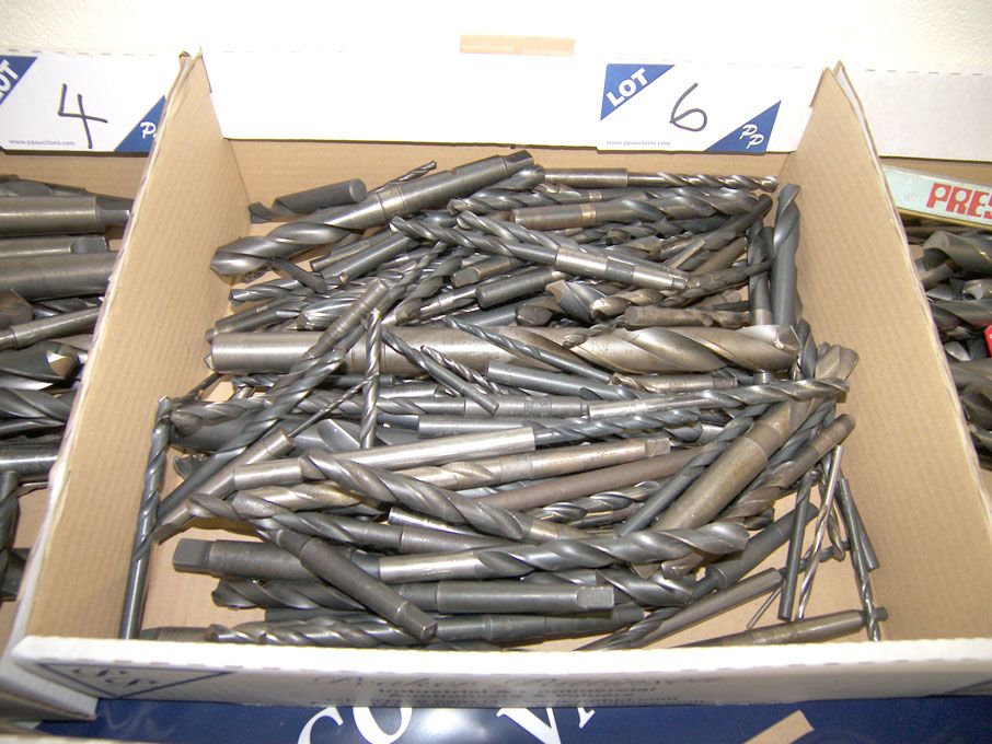 Qty HSS taper shank twist drills to 1" approx
