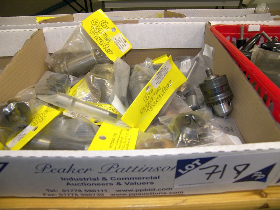 Qty drill pads, parallel shanks adapters etc (pack...