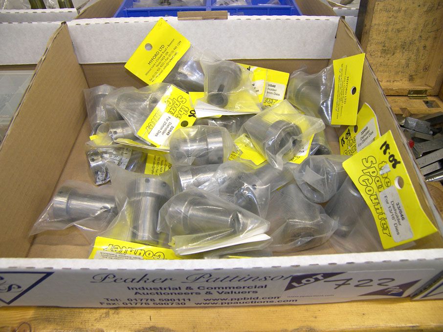 Qty various die holders (packaged & unused)