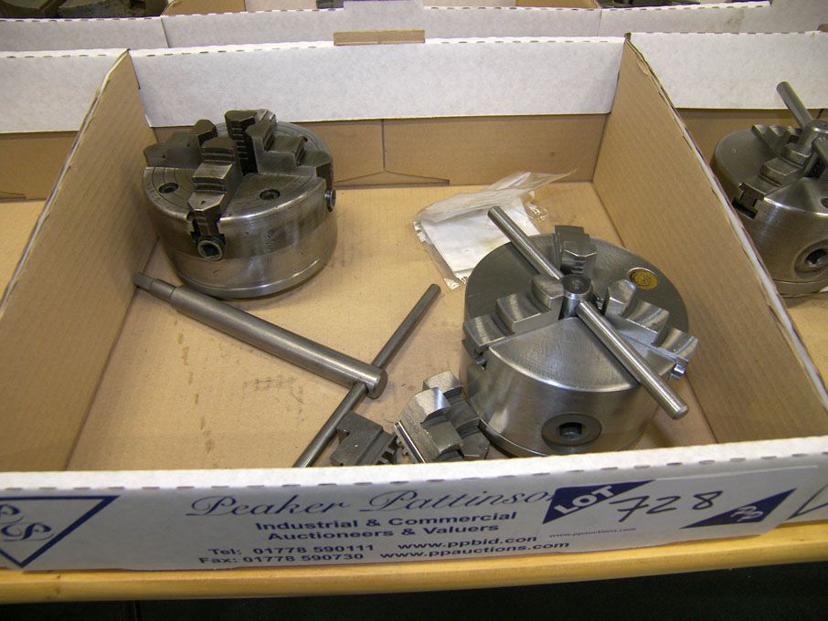 100mm 4 jaw chuck, 100mm 3 jaw chuck