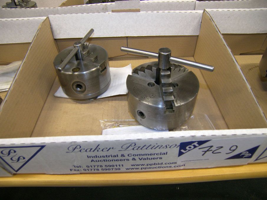 Union 100mm 3 jaw chuck, Toolmax 100mm 3 jaw chuck