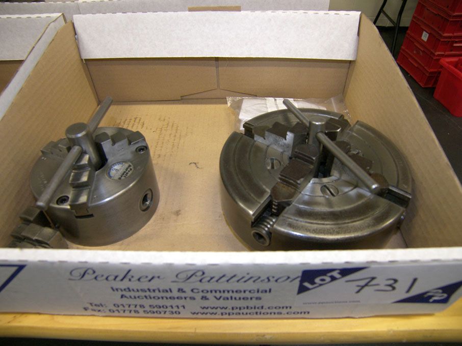 Pratt Burnerd 100mm 3 jaw chuck, 150mm 4 jaw chuck