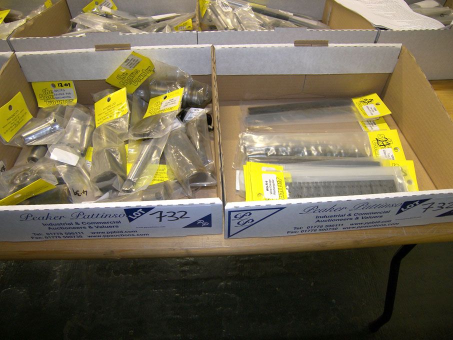 Qty Blank arbors, wire gauges, collet noses etc in...