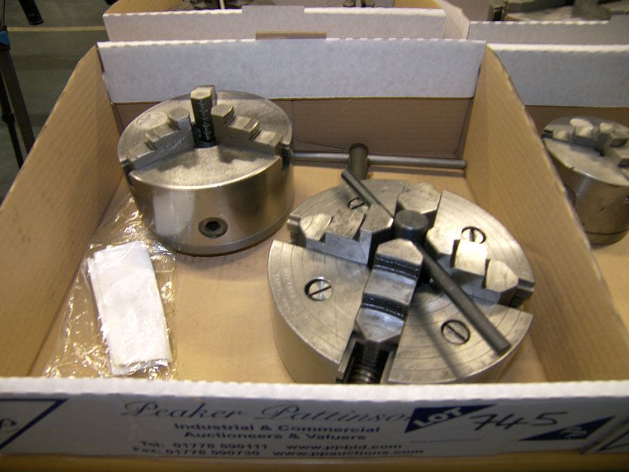 Pratt 150mm 4 jaw chuck & Burnerd 125mm 3 jaw chuc...