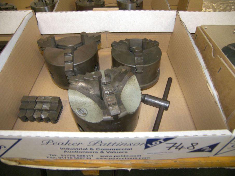 3x 100mm 3 jaw chucks