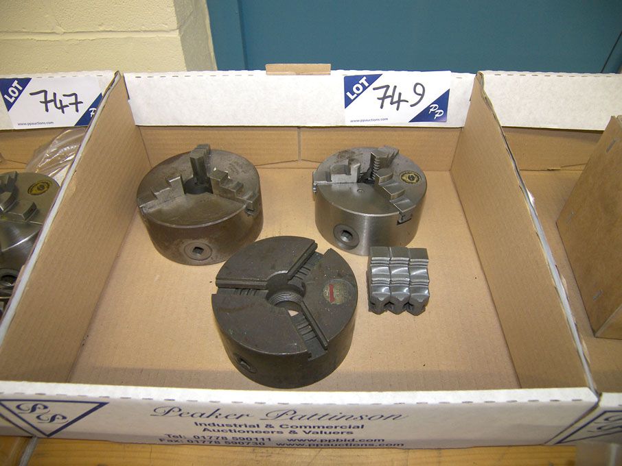 3x 100mm 3 jaw chucks