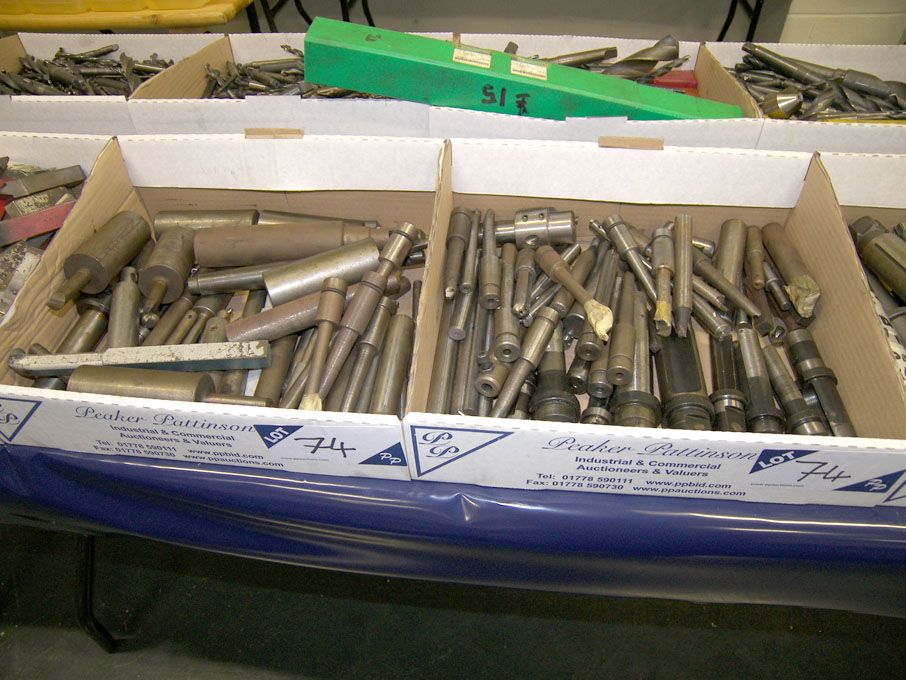 Qty tip boring tools, turning tools etc in 2 boxes