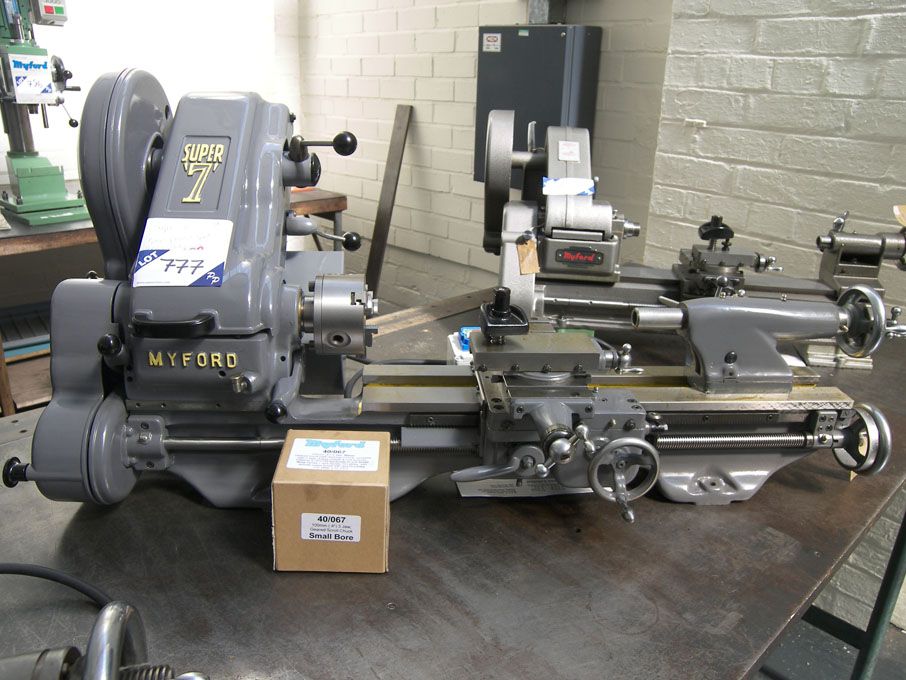 Myford Super 7 lathe, 25-2150rpm, 3 1/2" CH x 19"...