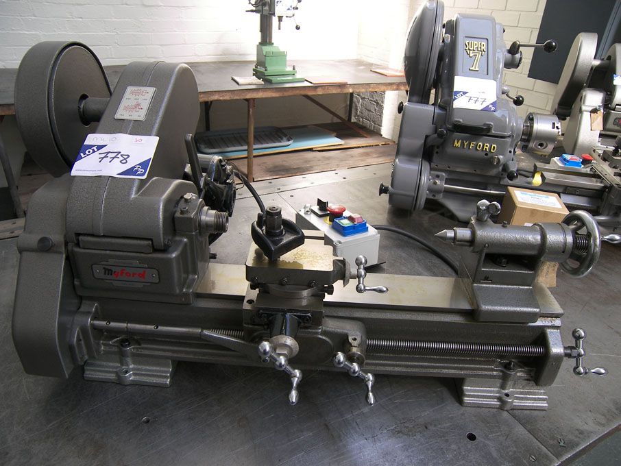 Myford ML10 lathe, 48-840rpm, 80mm CH x 380mm b.c....