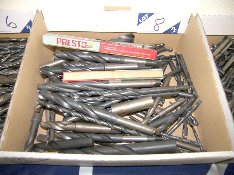 Qty HSS taper shank twist drills to 18mm approx