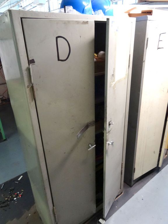 2 door metal storage cupboard with contents inc: h...