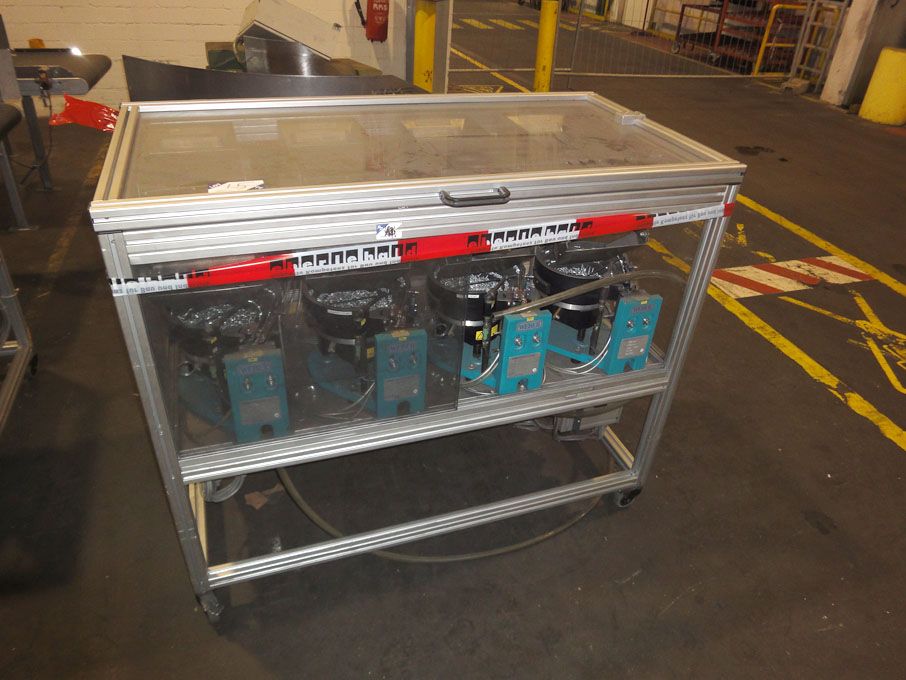 Weber ZEB242 mobile 4 station parts feeders, SOR3...