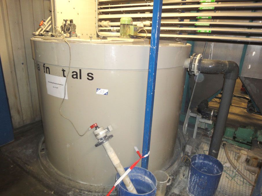 1900mm dia x 1500mm high plastic storage tank with...