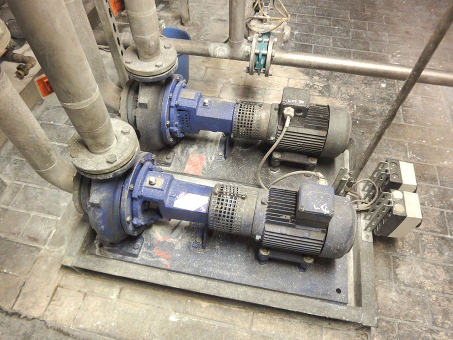 2x KSB Etachram NC50-200 pumps, 3kW on skid