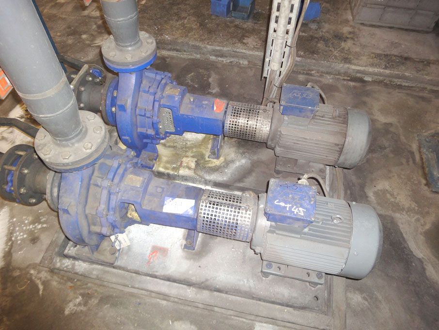 2x KSB Etachram 7.5kW pumps on skid